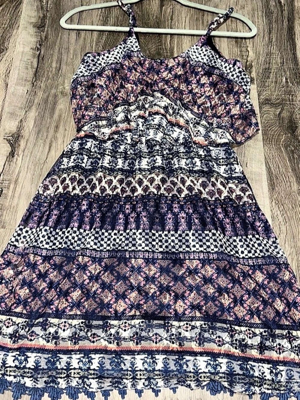 Vanity Floral Print Mini Dress Size Small Like New